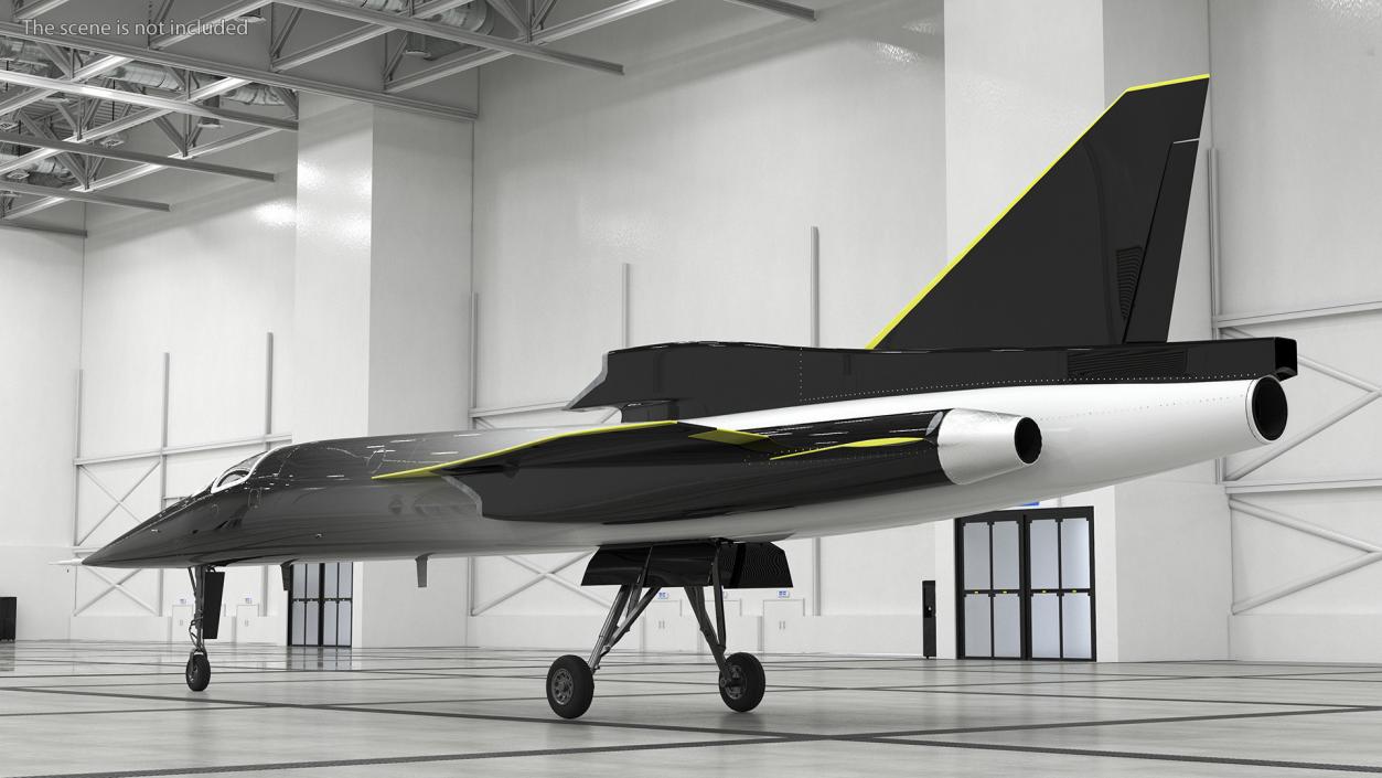 3D Experimental Supersonic Dark Grey model