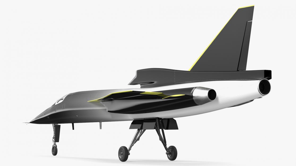 3D Experimental Supersonic Dark Grey model