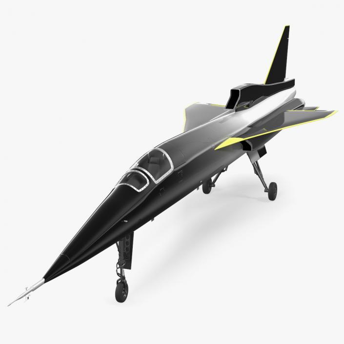 3D Experimental Supersonic Dark Grey model