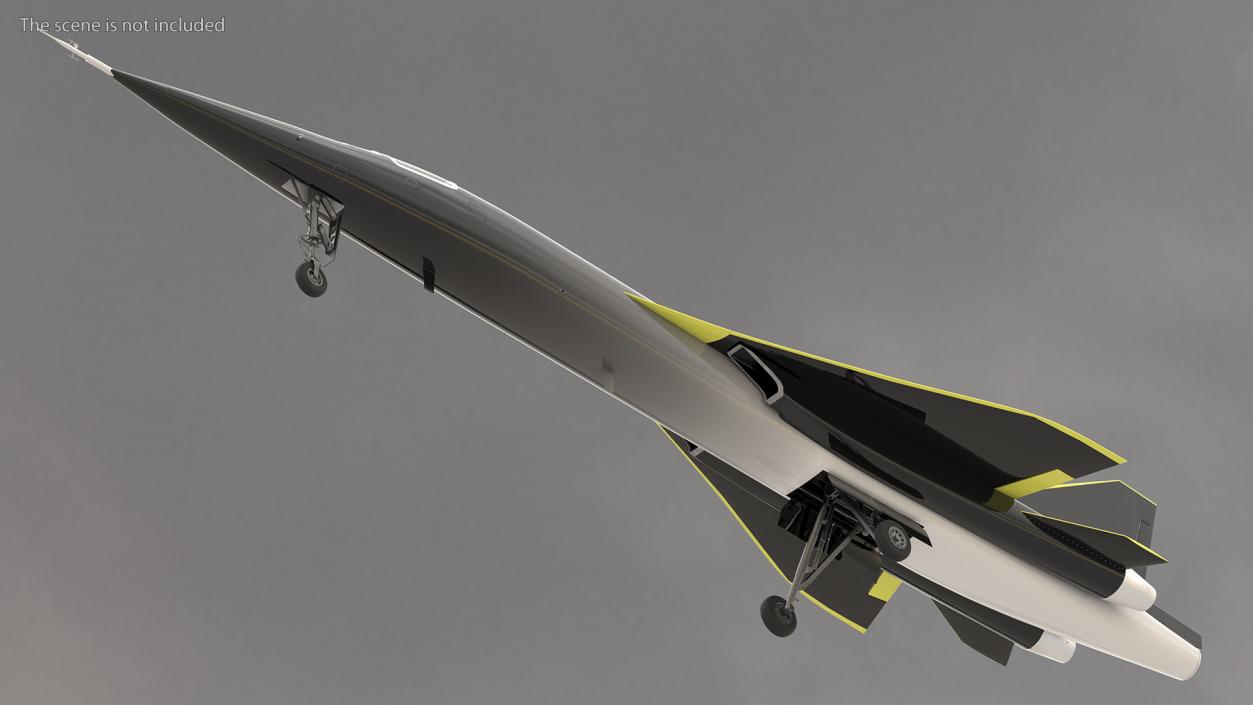 3D Experimental Supersonic Dark Grey model