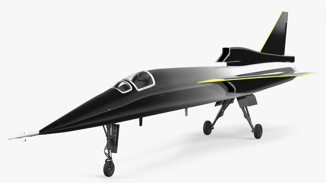 3D Experimental Supersonic Dark Grey model