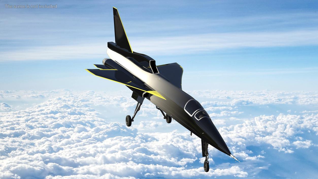 3D Experimental Supersonic Dark Grey model