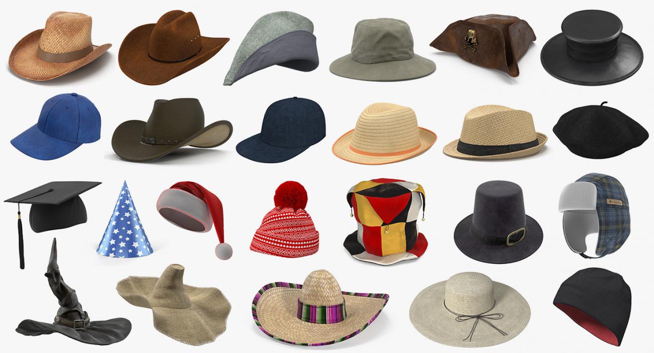 Hats Collection 7 3D