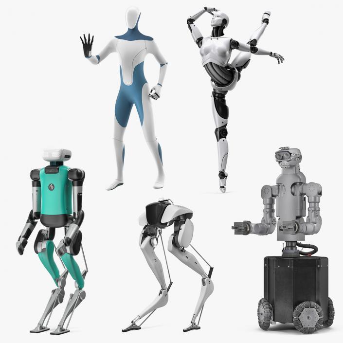 Rigged Robots Collection 11 3D