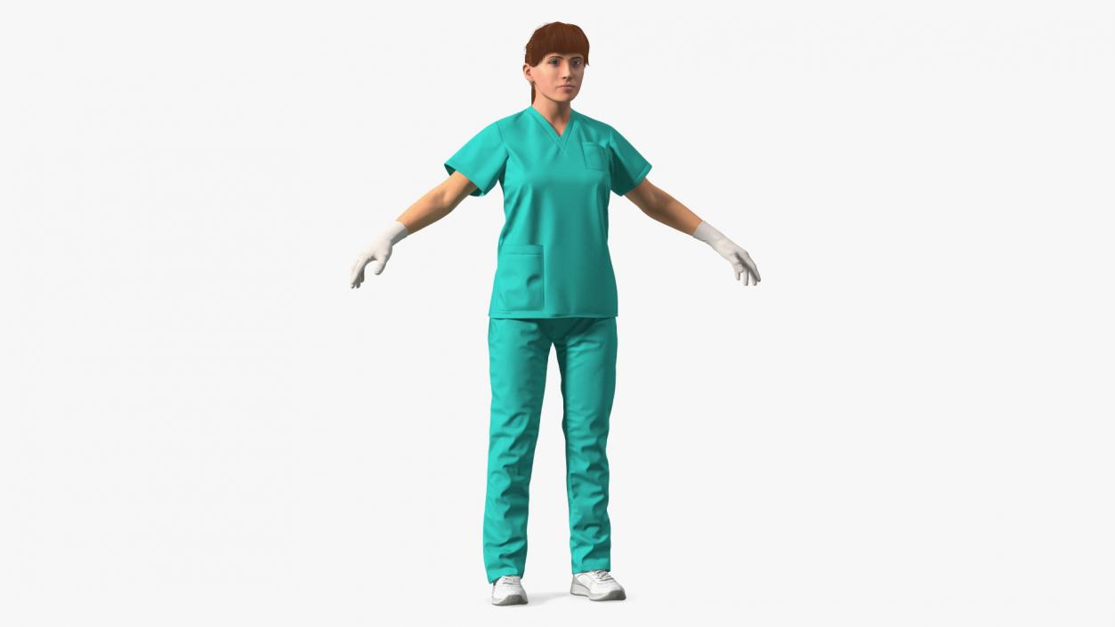 Female Doctor Character Fur 3D