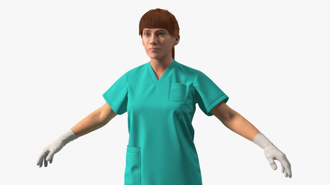 Female Doctor Character Fur 3D