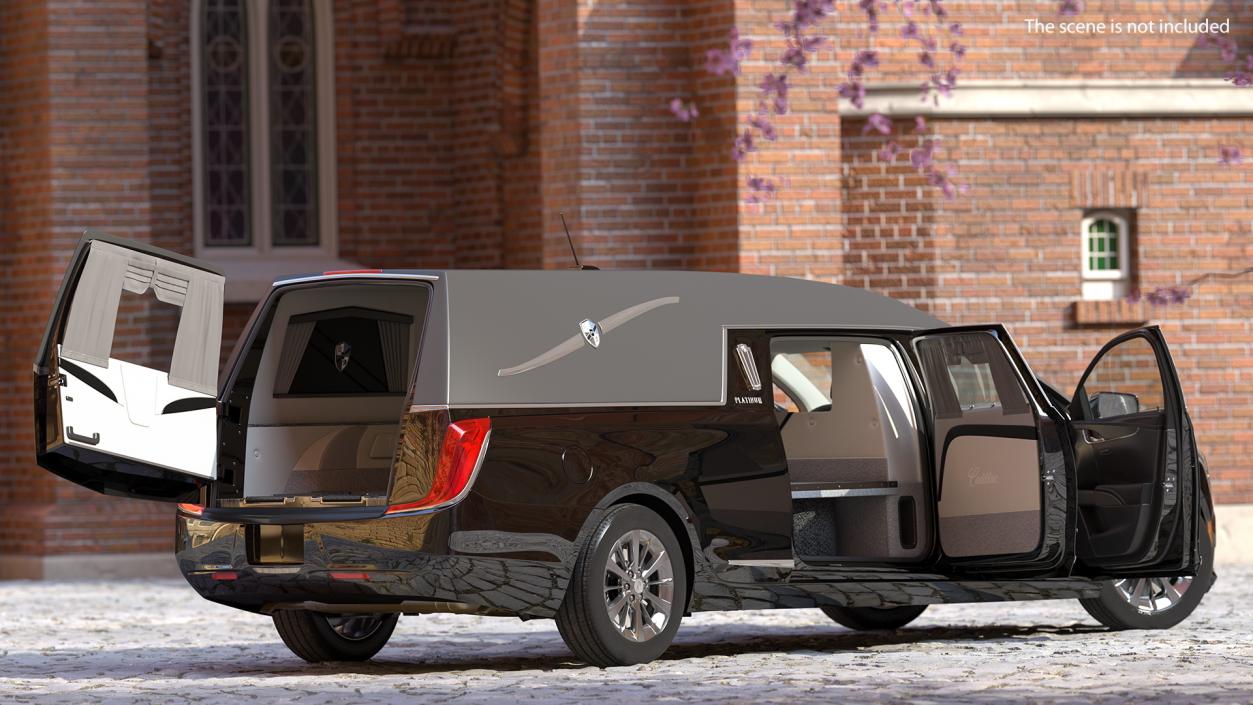 Cadillac Platinum Phoenix Hearse 2019 Rigged 3D model