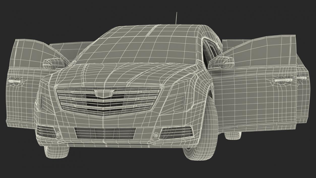 Cadillac Platinum Phoenix Hearse 2019 Rigged 3D model