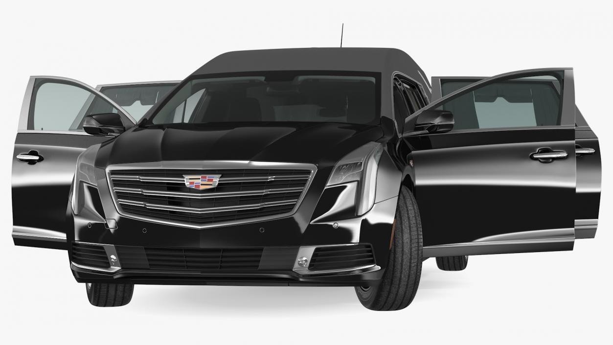 Cadillac Platinum Phoenix Hearse 2019 Rigged 3D model