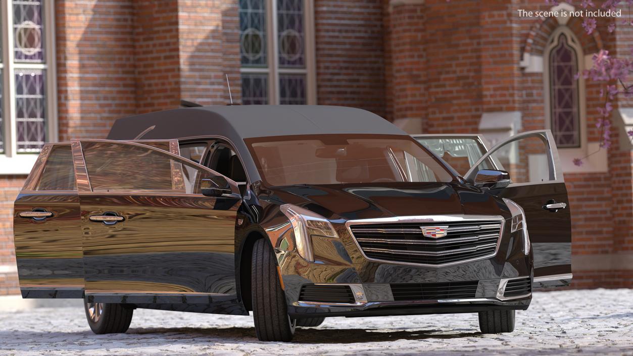 Cadillac Platinum Phoenix Hearse 2019 Rigged 3D model