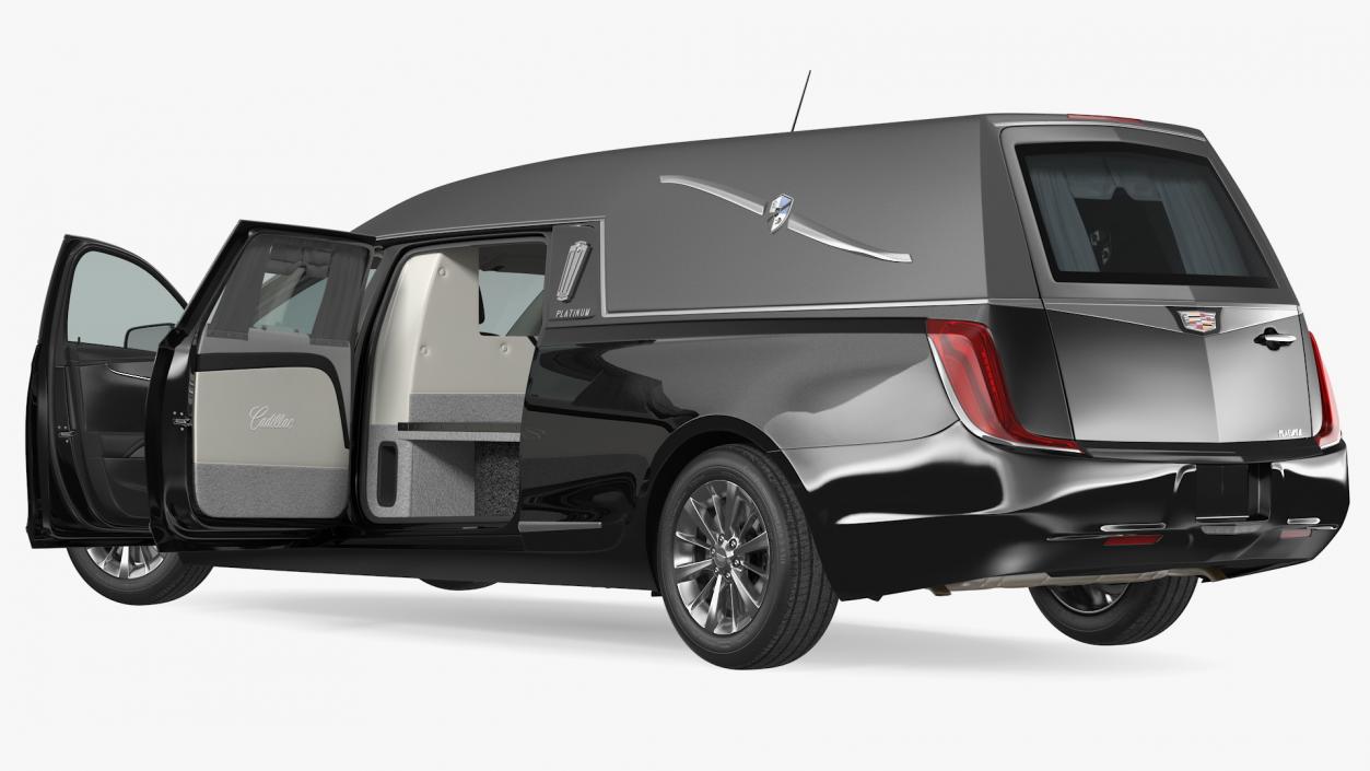 Cadillac Platinum Phoenix Hearse 2019 Rigged 3D model