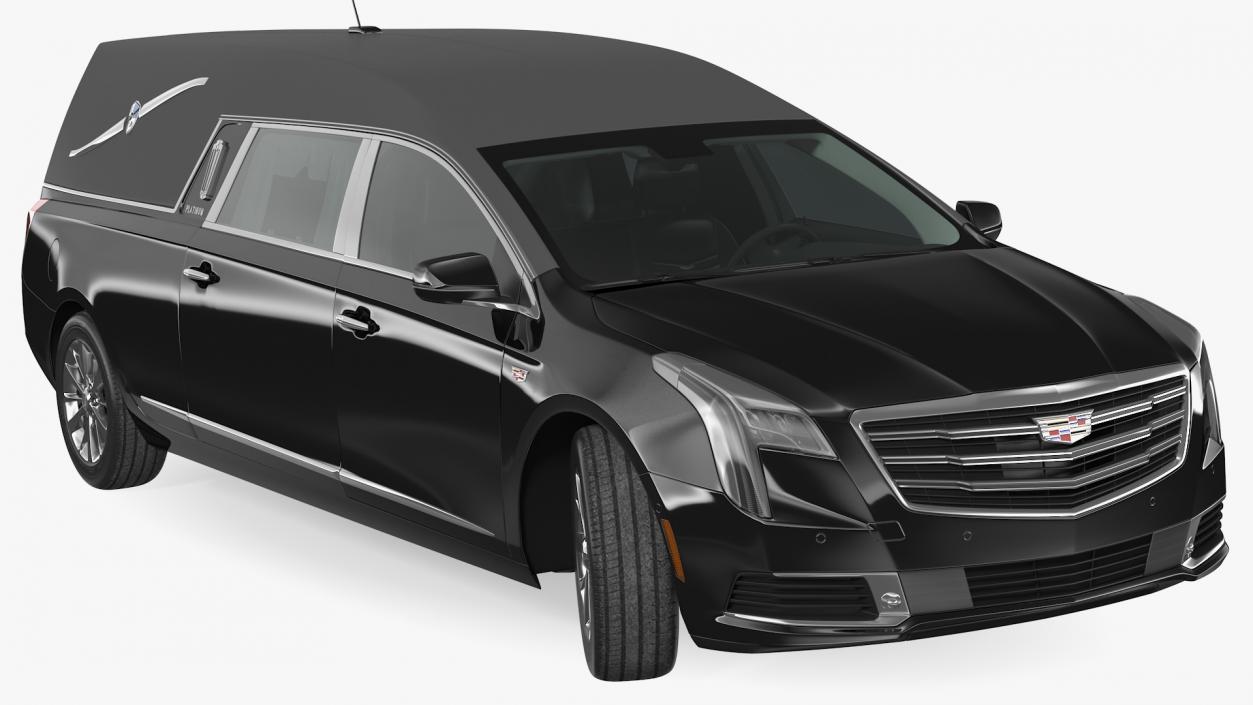 Cadillac Platinum Phoenix Hearse 2019 Rigged 3D model