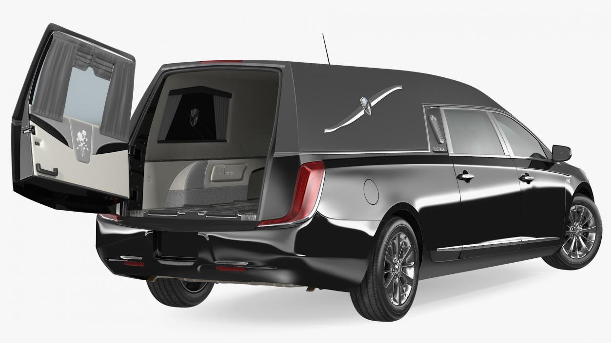 Cadillac Platinum Phoenix Hearse 2019 Rigged 3D model