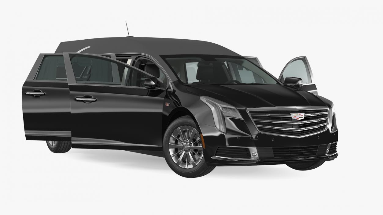 Cadillac Platinum Phoenix Hearse 2019 Rigged 3D model