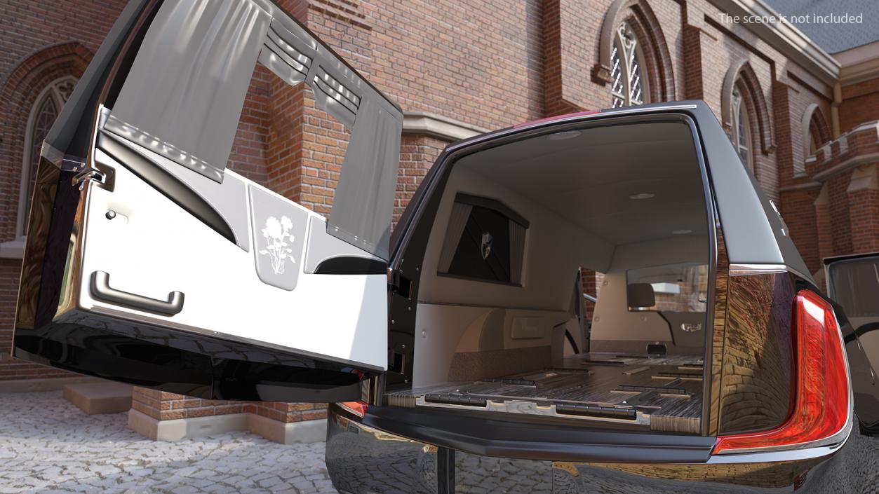 Cadillac Platinum Phoenix Hearse 2019 Rigged 3D model