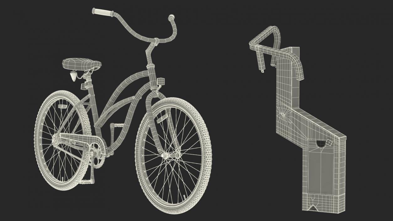 3D model Bike Parked in Smart Bikeep Parking