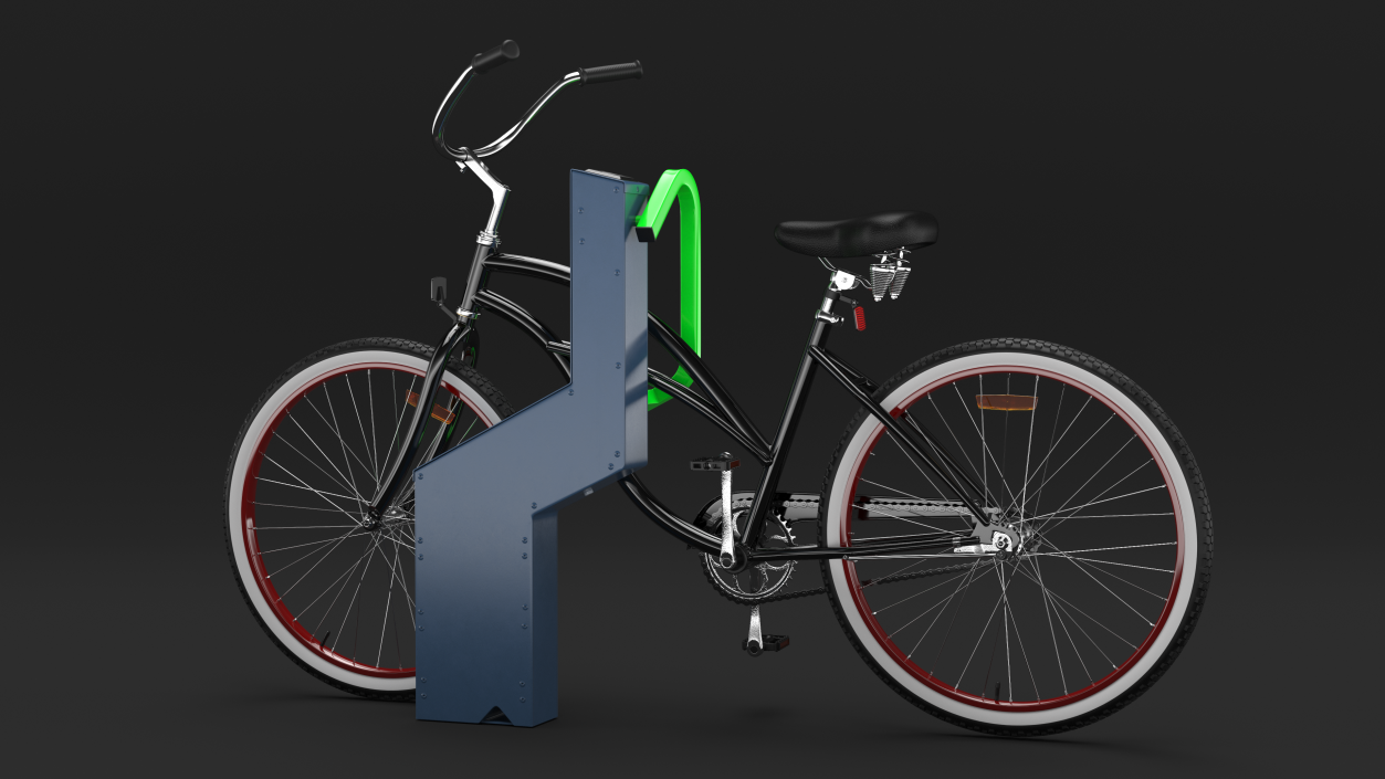 3D model Bike Parked in Smart Bikeep Parking