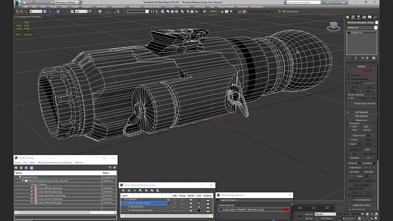 3D model Thermal Weapon Scope