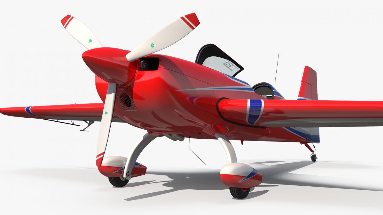 Aerobatic Monoplane Extra EA-300 Rigged 3D model