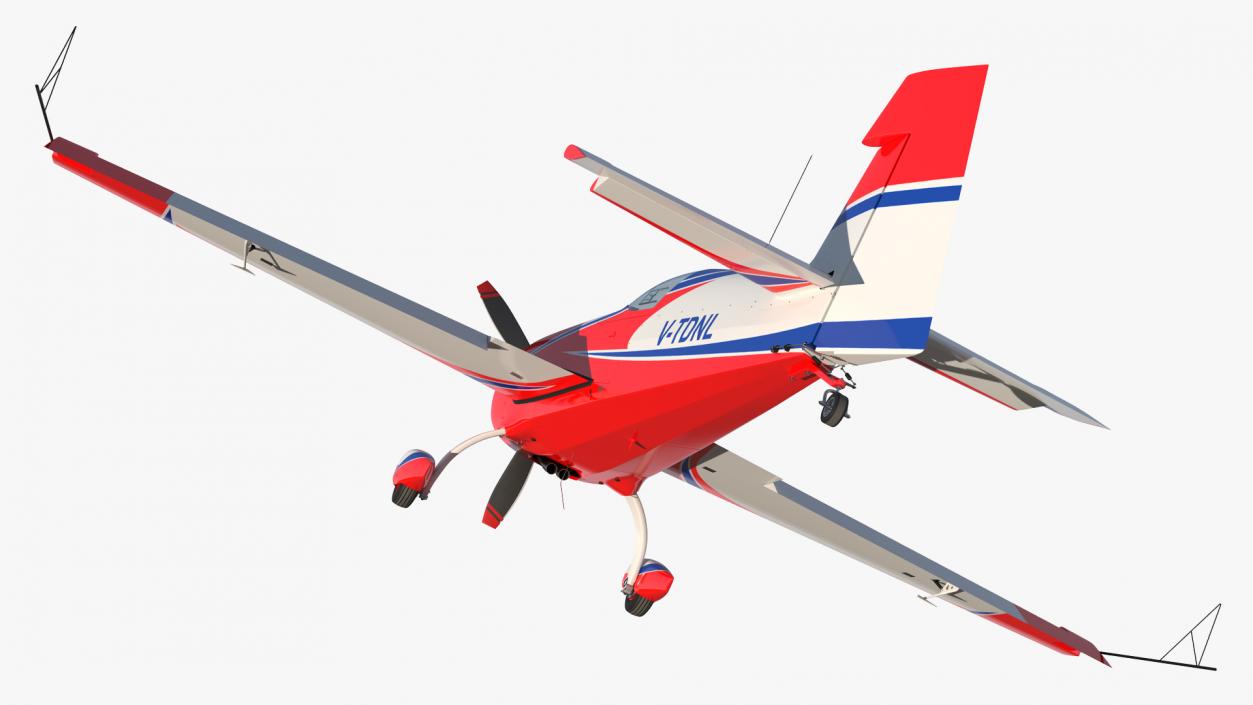 Aerobatic Monoplane Extra EA-300 Rigged 3D model