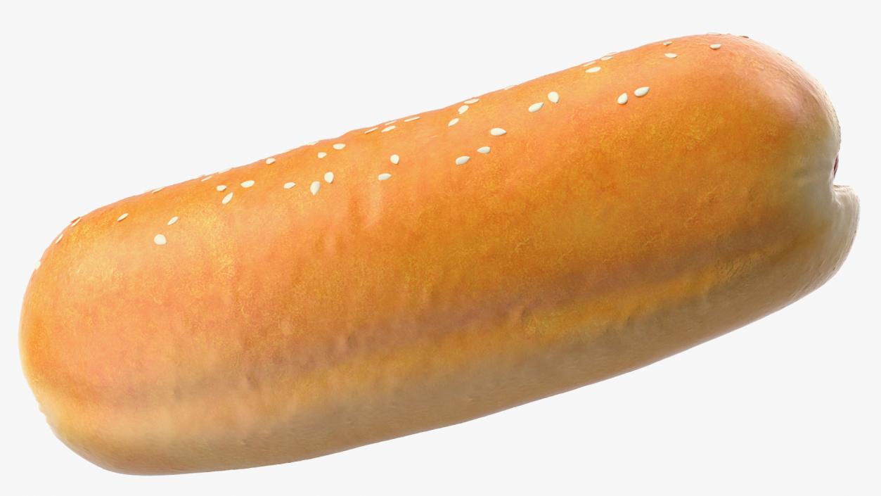 3D model Hot Dog with Ketchup Mustard Zigzag