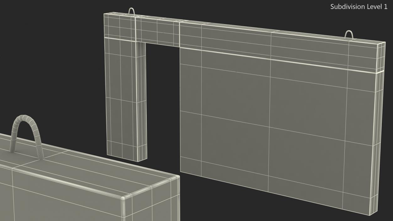 Concrete Panel Door 3D model