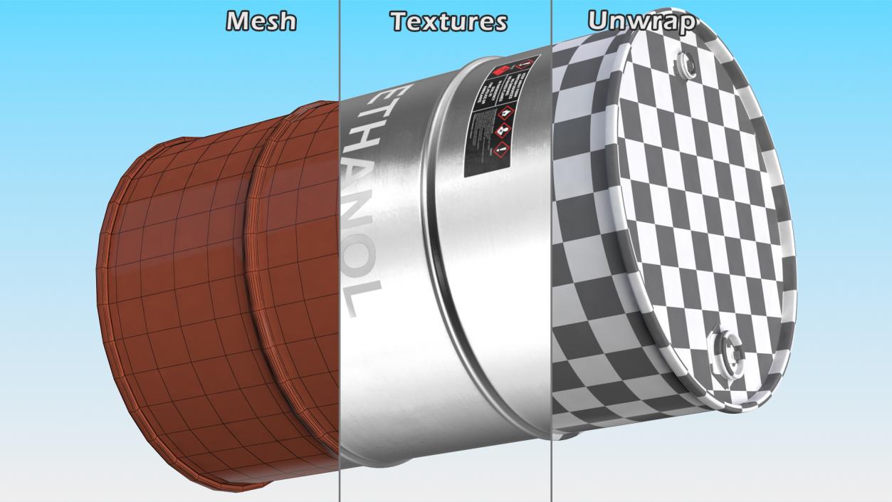 3D model Ethanol Metal Barrel