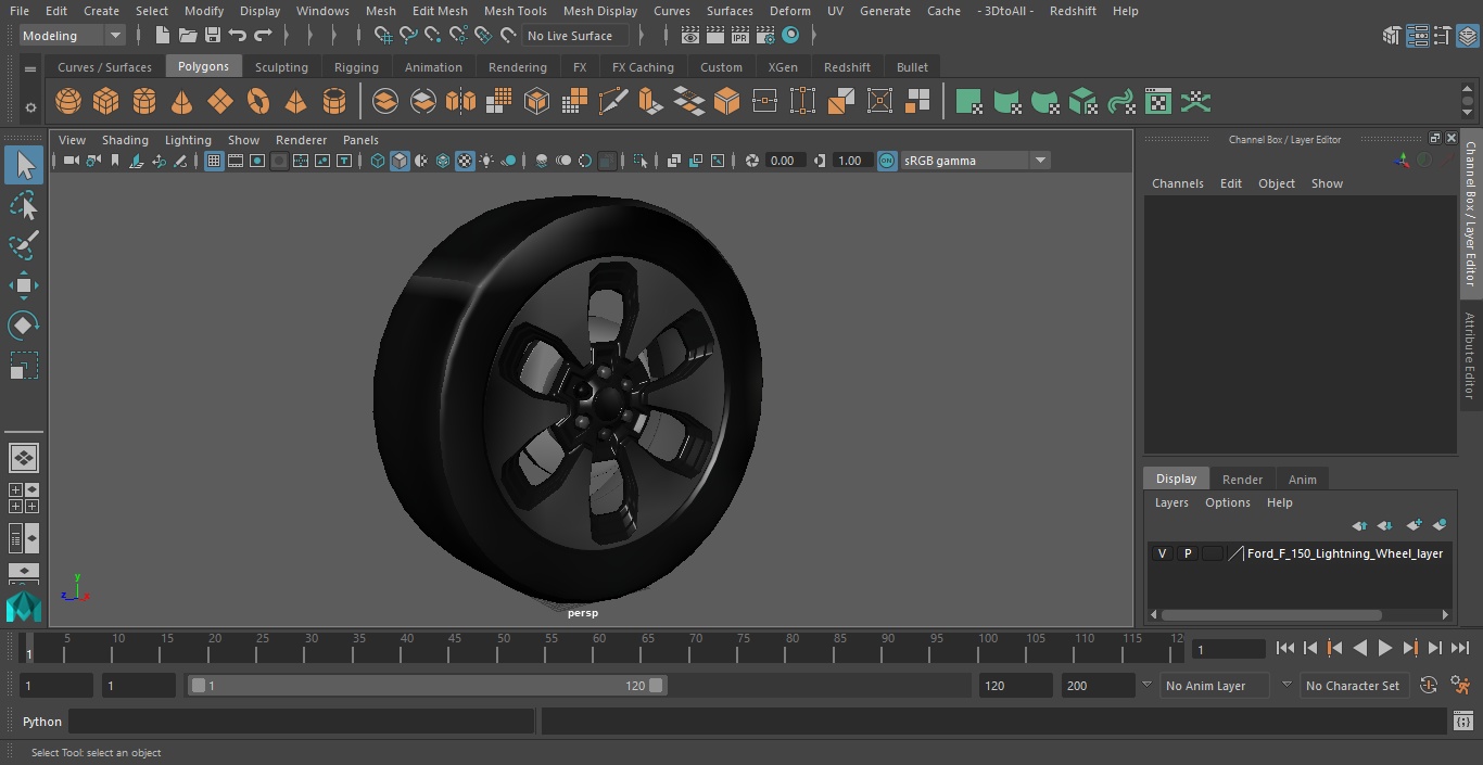 3D Ford F-150 Lightning Wheel