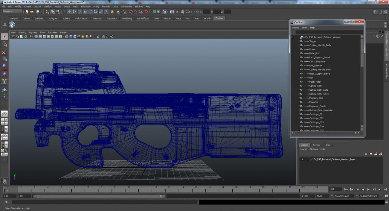 3D model FN P90 Personal Defense Weapon