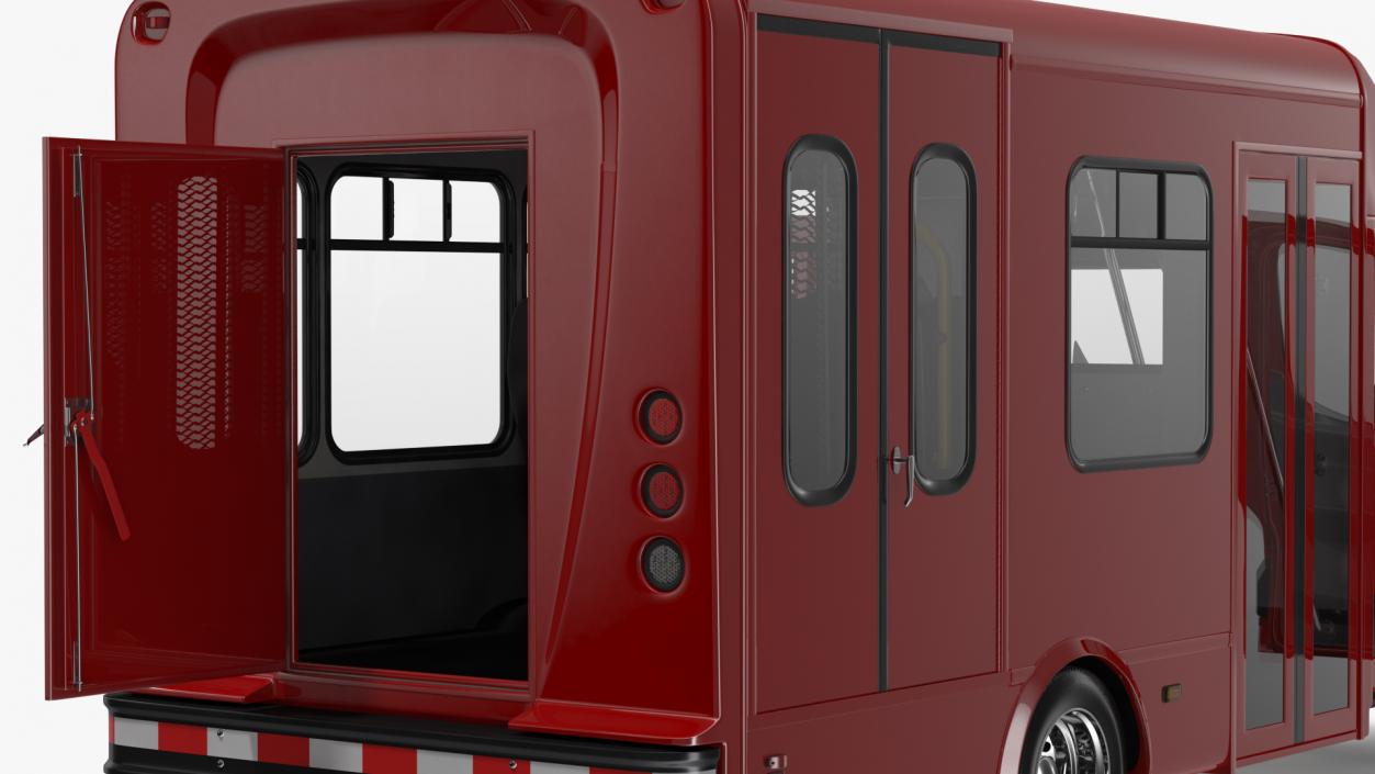 Passenger Shuttle Bus Rigged for Cinema 4D 3D