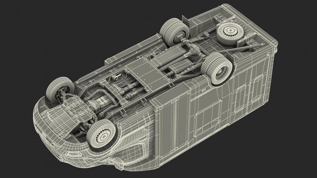 Passenger Shuttle Bus Rigged for Cinema 4D 3D