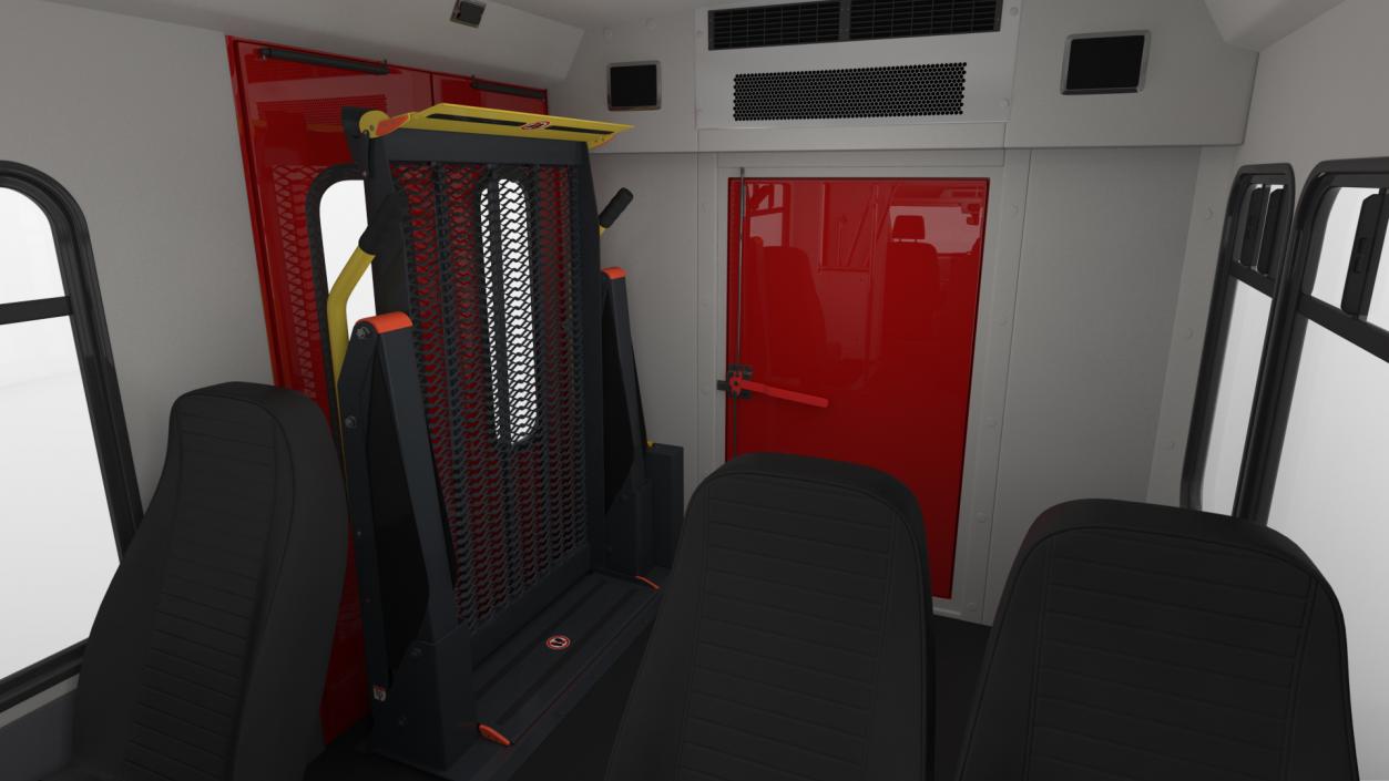 Passenger Shuttle Bus Rigged for Cinema 4D 3D