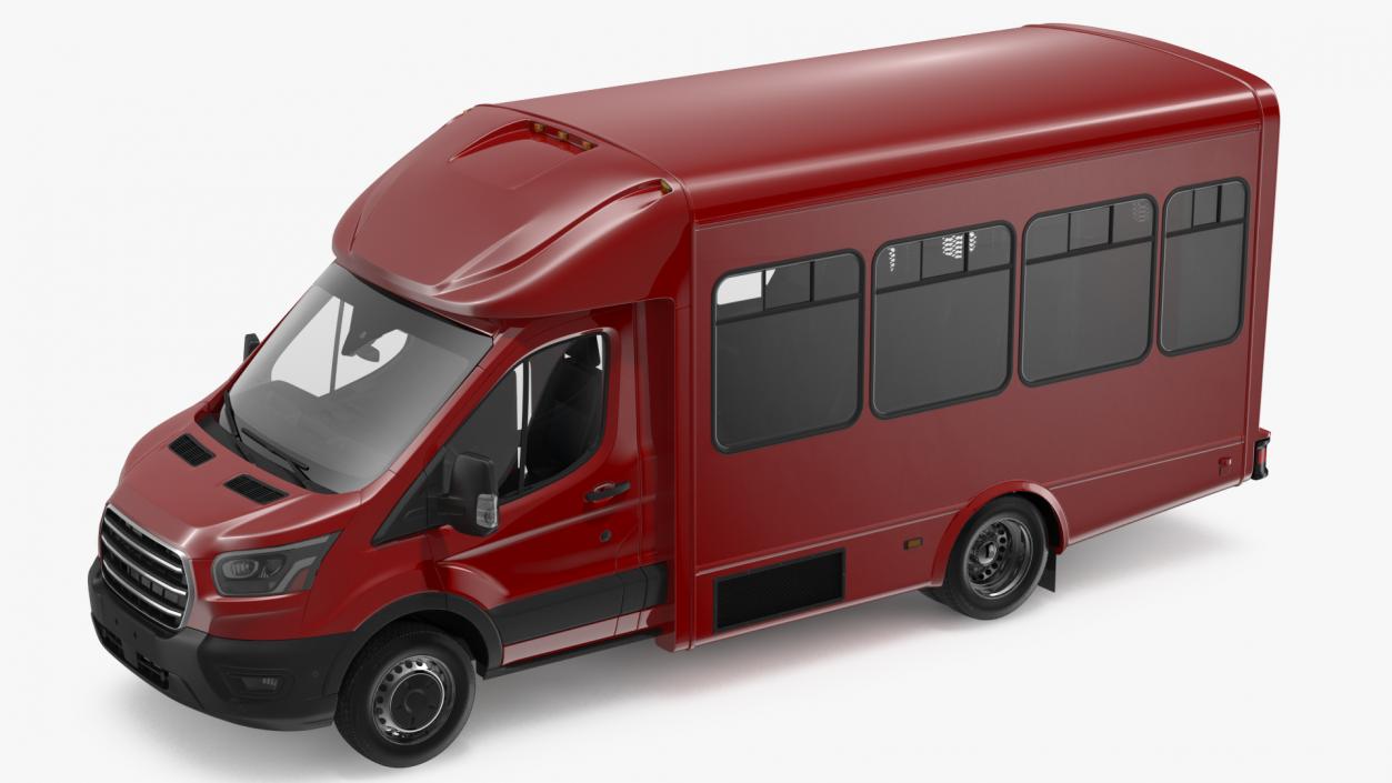 Passenger Shuttle Bus Rigged for Cinema 4D 3D