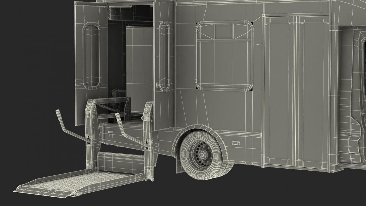 Passenger Shuttle Bus Rigged for Cinema 4D 3D