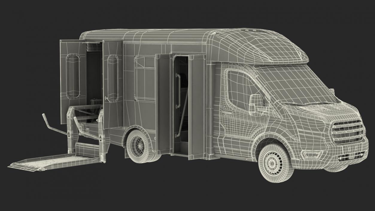 Passenger Shuttle Bus Rigged for Cinema 4D 3D