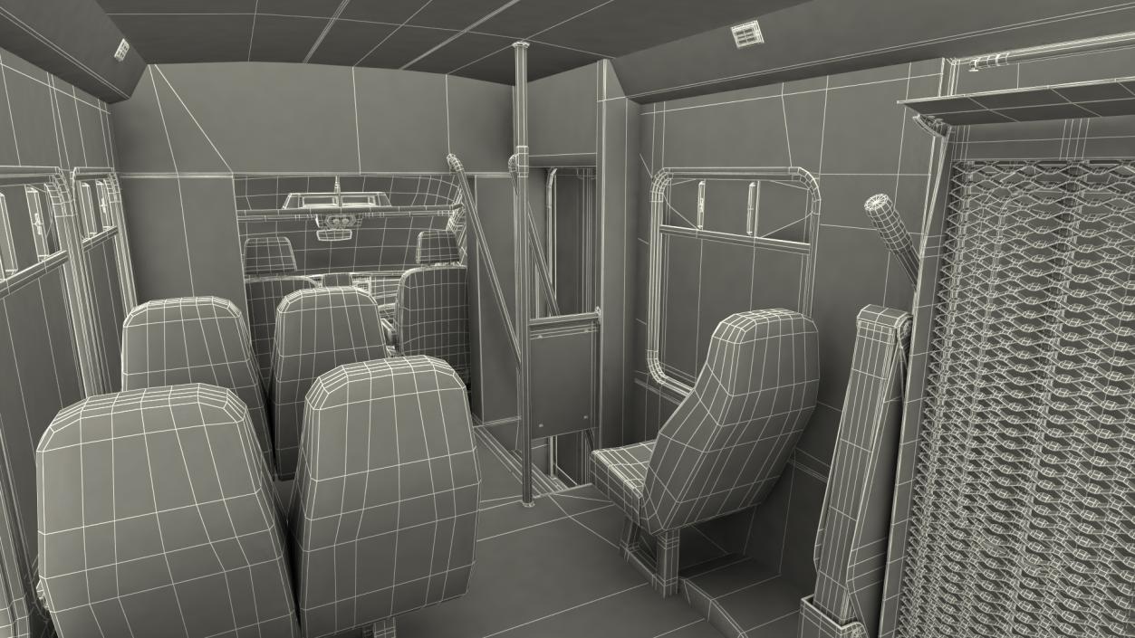 Passenger Shuttle Bus Rigged for Cinema 4D 3D