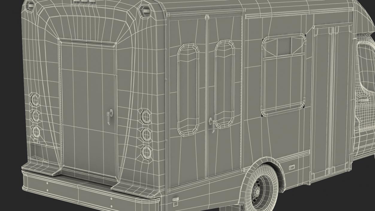 Passenger Shuttle Bus Rigged for Cinema 4D 3D