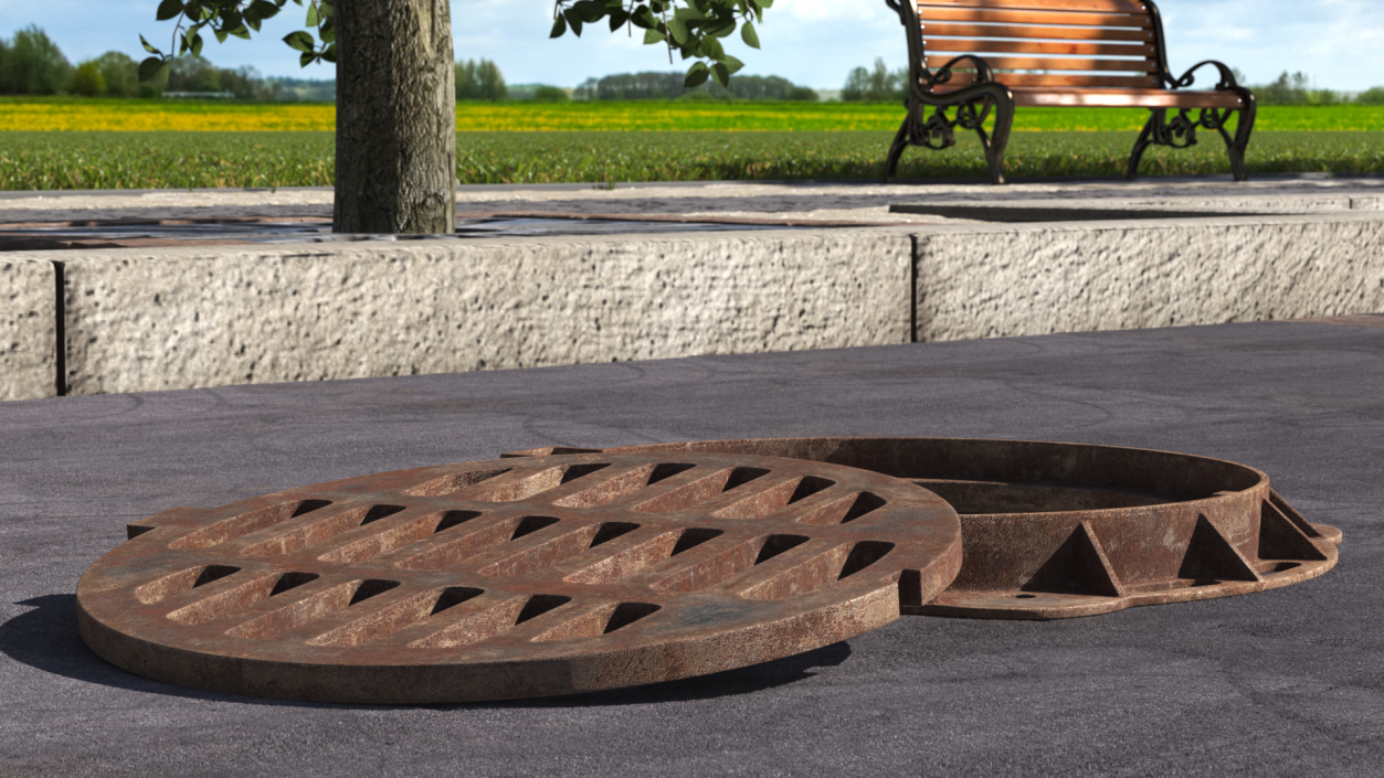 3D Rusty Storm Water Sewer model