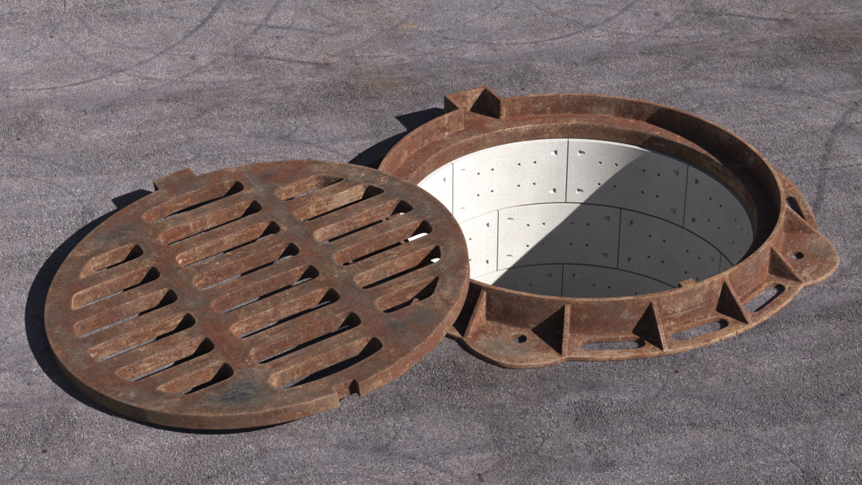 3D Rusty Storm Water Sewer model