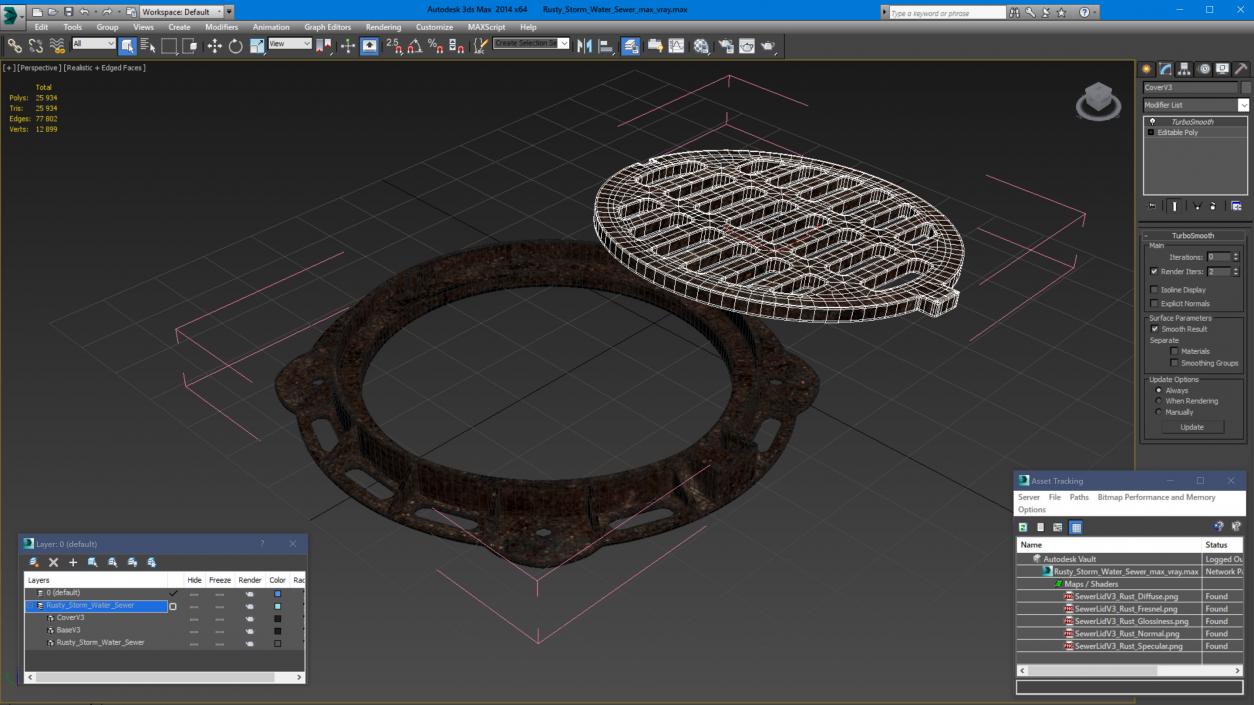 3D Rusty Storm Water Sewer model