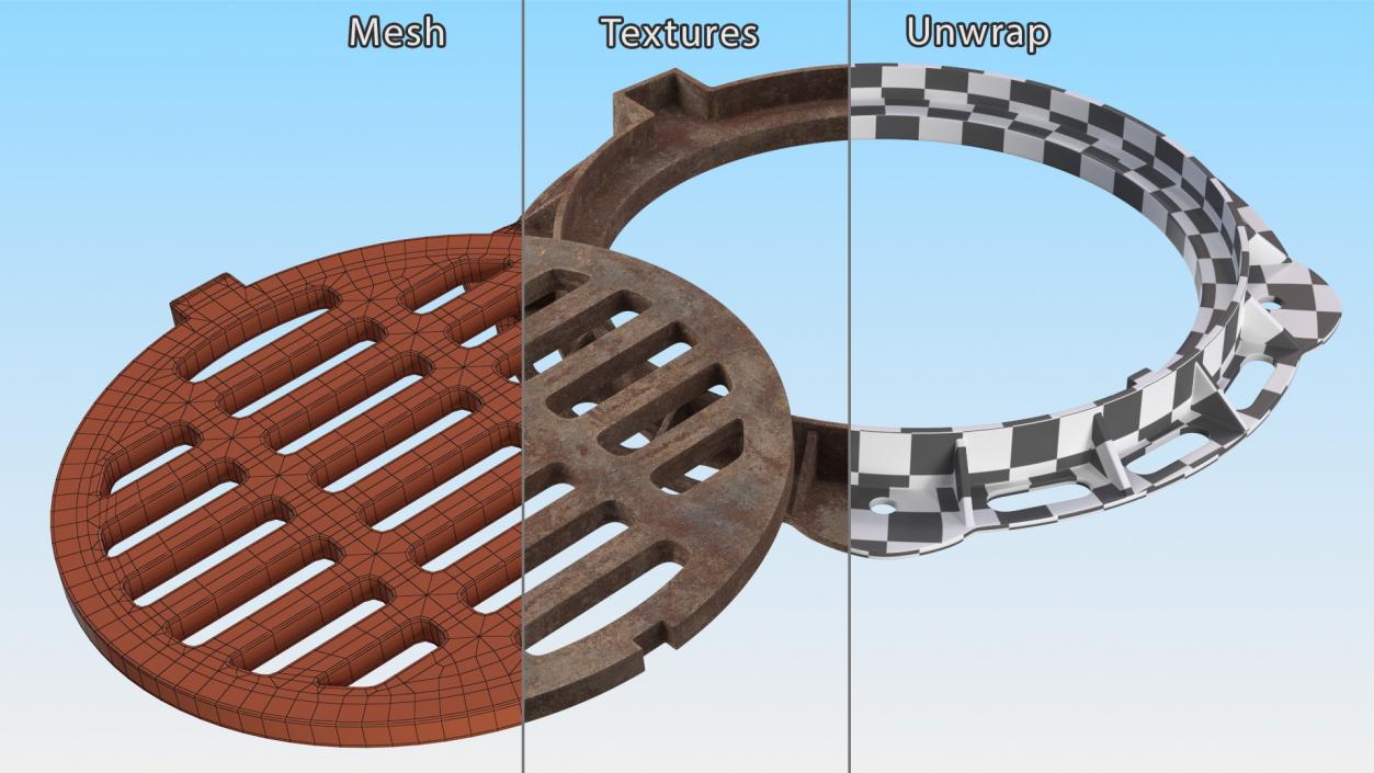 3D Rusty Storm Water Sewer model