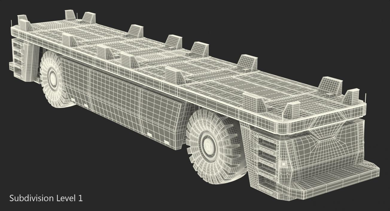 3D Electric AGV Trailer Kalmar FastCharge model