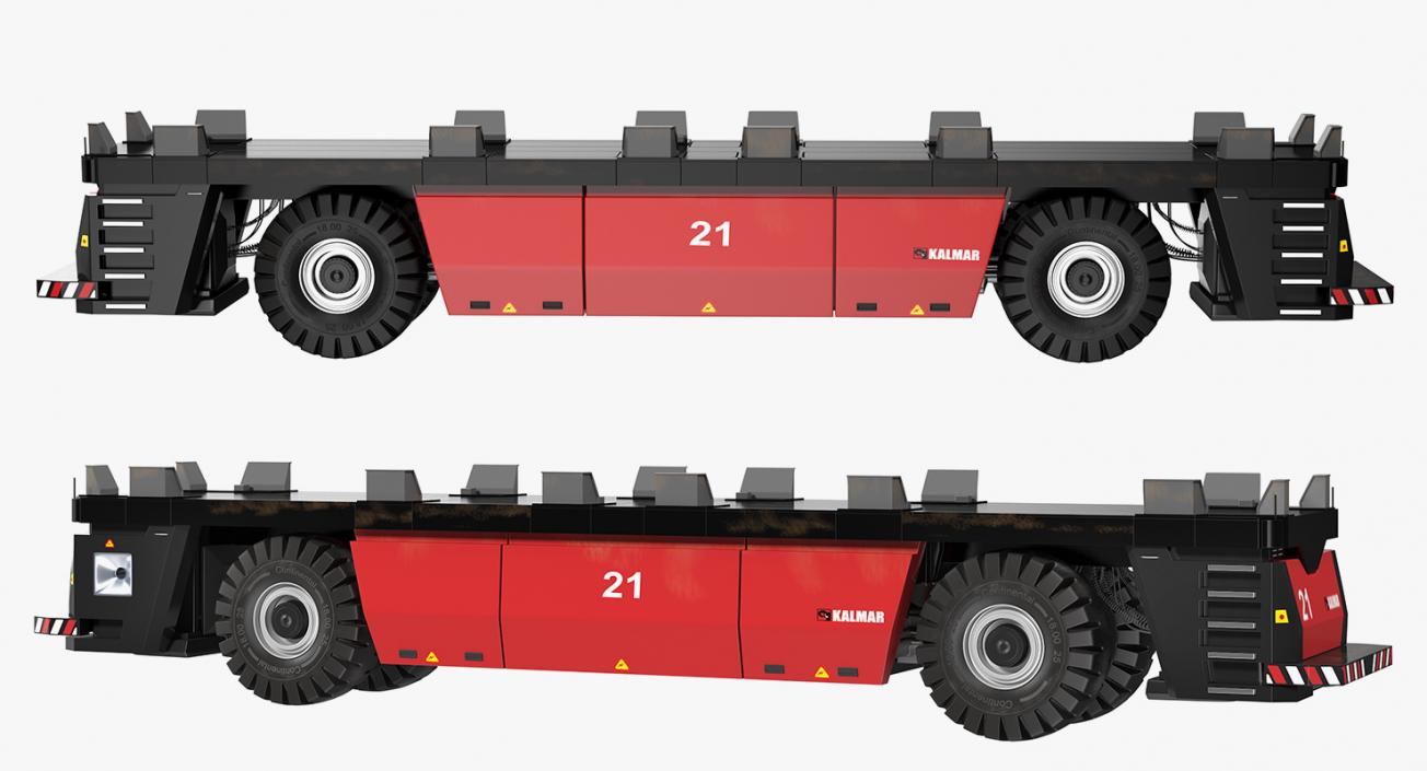 3D Electric AGV Trailer Kalmar FastCharge model