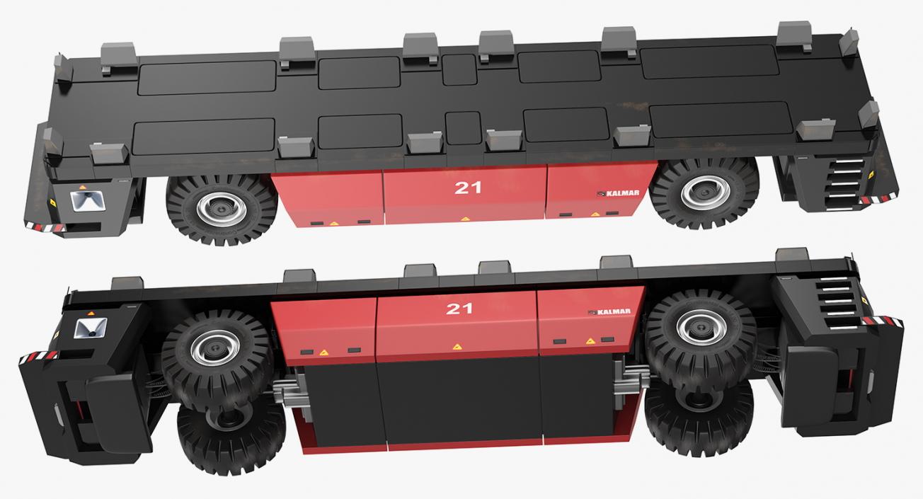 3D Electric AGV Trailer Kalmar FastCharge model