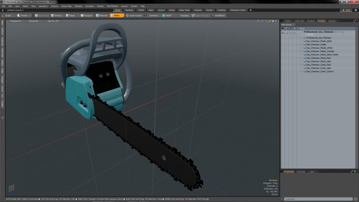 3D model Professional Gas Chainsaw