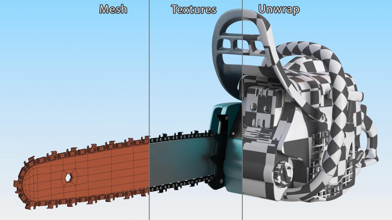 3D model Professional Gas Chainsaw