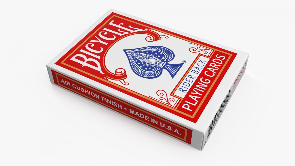 3D model Bicycle Playing Cards Pack Red