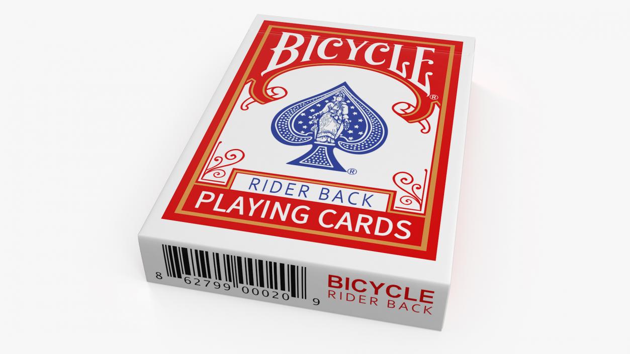 3D model Bicycle Playing Cards Pack Red