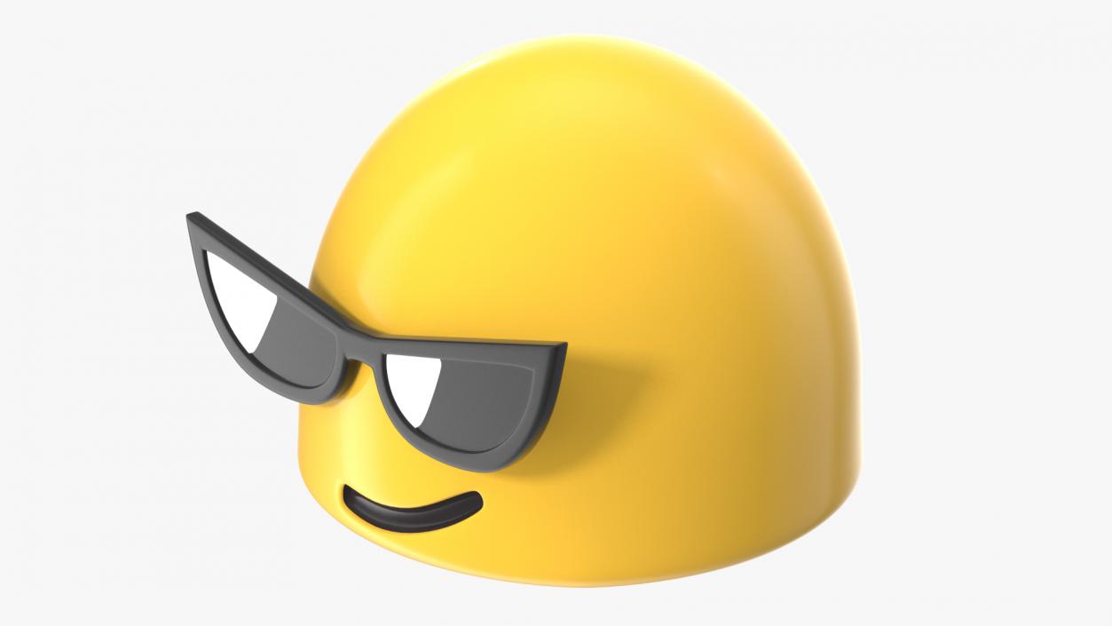 3D Cool Face Android Emoji model