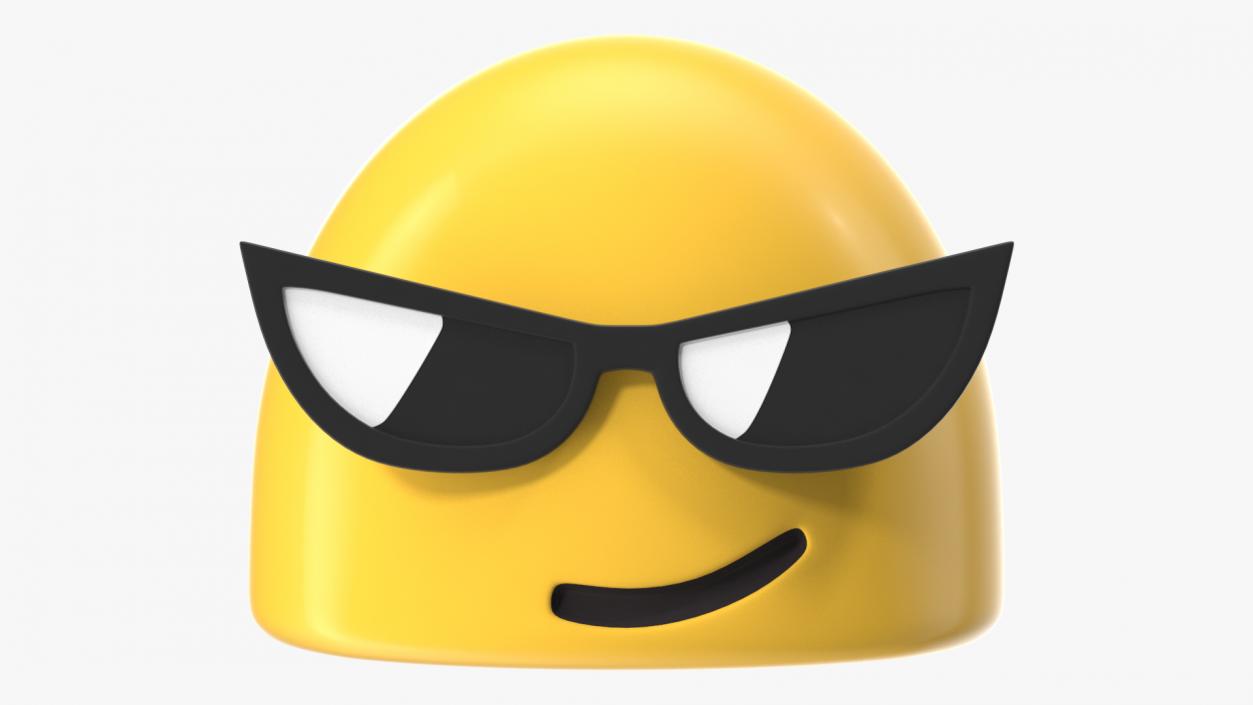 3D Cool Face Android Emoji model